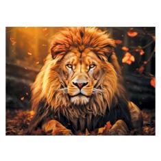 Quebra cabeça 1000 Peças Leão Rei da Savana - GGb, Quebra cabeça