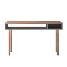 Mesa Para Computador Escrivaninha Multi Cinza Caemmun