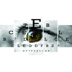 Quadro Decorativo Clínica Dos Olhos Oftalmologista 5 Peças