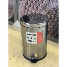 Lixeira Inox C/Pedal E Balde 12 L