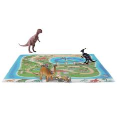 Tapete de Atividades Jurassic 70x80cm com 3 Mini Dinossauros - Samba T