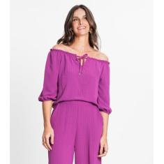 Blusa Feminina Ciganinha Rovitex Roxo, P, Roxo