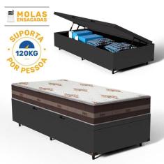 Cama Box Baú com Colchão de molas Anjos Classic Pocket Solteiro King 9