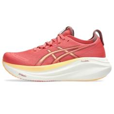 ASICS Tênis feminino Gel-Nimbus 27, Argila rosa escuro/brilho laranja, 36