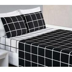 Jogo De Cama Box Casal Queen 200 Fios Premium Austin 4 Peças - Bia Enx