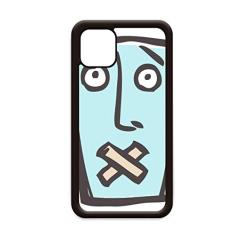 Capa Shut Up Abstract Face Sketch Happy para iPhone 11 Pro Max para Apple Mobile Case