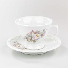 Conjunto 6 Xícaras Chá Com Pires Eterna - Porcelana Schmidt