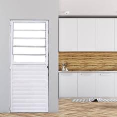 Porta de Alumínio Basculante 210x86cm Fortline Atlântica Branco