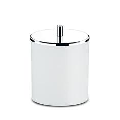 Lixeira PP com Tampa Inox, 5,4 litros, 18,5 x 23 cm, Branco, Brinox