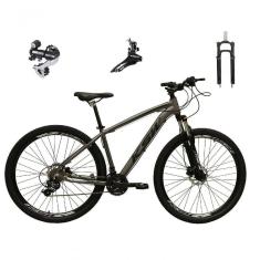 Bicicleta Aro 29 Ksw Xlt 24v Câmbio Shimano Acera K7 Garfo Trava Freio A Disco - Grafite Tam.19