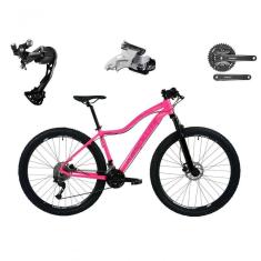 Bicicleta Aro 29 Absolute Hera Feminina Shimano Alívio E Altus 27v F/hidráulicos Garfo Trava - Rosa Tam.17