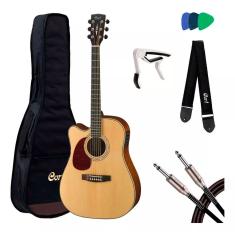 Violão Cort Canhoto Folk Mr710flhns Tampo Sólido C/ Fishman