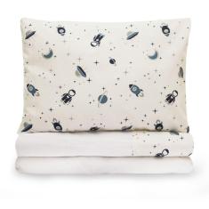 Jogo De Lençol Para Berço Americano 100% Algodão 3 Peças - Space