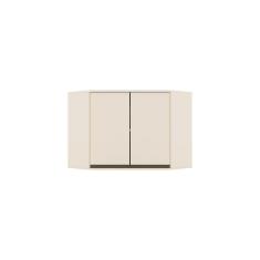 Armário Aéreo De Cozinha Canto Oblíquo 2 Portas Connect Henn Off White