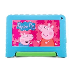 Tablet Infantil Peppa Pig 7" Wi-Fi 4GB RAM 64GB Android 13 Quad-Core com Capa Resistente, Controle Parental e Câmera Frontal 2MP Multi - NB420