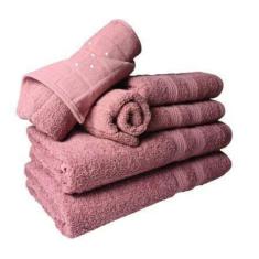 Jogo Toalhas 2 Banhos 2 Rostos 2 Pisos Grande Grossa Rosê