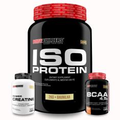Kit Whey Protein Iso Protein 2kg + Creatina 100g + BCAA 100g - Bodybuilders-Unissex