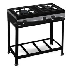 Fogão Industrial Clarice 2 Bocas Strong Fire Sem Forno, Preto