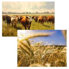 Kit 2 Quebra-cabeças Cognitivo Roça é Vida de 24 peças - Coleção TEA