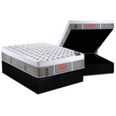 Cama Box Baú Casal: Colchão Molas Pocket Ensacadas Castor Light Stress
