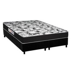 Cama Box Queen: Colchão Espuma D45 Luckspuma Gran Luck Pro + Base CRC 