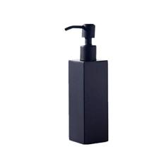 Distribuidor de aço inoxidável para sabonete líquido, dispensador de xampu redondo, dispensador de xampu preto para montagem em parede de superfície fosca estilo americano cozinha /594 (Color : Black