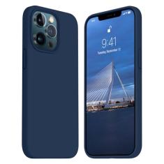 JELE Capa projetada à prova de choque para iPhone 13 Pro, capa de telefone de silicone líquido com [forro de microfibra macio antiarranhões] Capa fina fina de proteção contra quedas de grau militar,