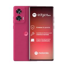 Smartphone Motorola Edge 50 Fusion 5G - 256GB 16GB Ram Boost 50MP Sony AI Camera IP68 NFC Pink - Vegan Suede