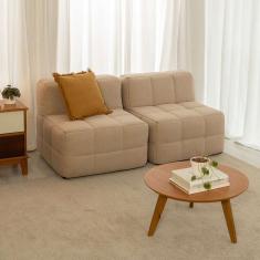 sofá guldi popup com 2 módulos centrais linho bege