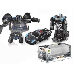 Brinquedo Carrinho Policia Recarregável  Transformes de Controle Remot