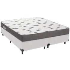 Cama Box Branco E Colchão Light Espuma D33 Queen Ortobom