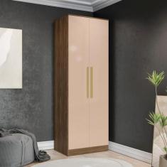 Guarda-Roupa 2 Portas 2 Cabideiros Kappesberg Adapt Nogueira/Macadâmia