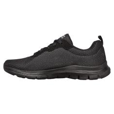 Skechers Tênis feminino Flex Appeal 4.0, Preto/turquesa, 34
