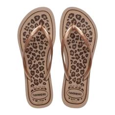 Chinelo Havaianas Slim Animals Feminino - Marrom - 33/34-Feminino