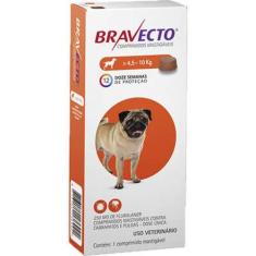 Bravecto Anti Pulgas E Carrapatos Para Cães De 4,5 A 10Kg - Msd