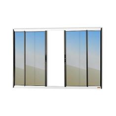 Janela Confort 4 Folhas Vidro Reflex 100cm x 150cm Brimak Mix Preto