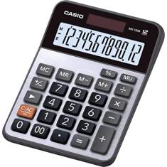 Calculadora de Mesa 12 Dígitos, Casio, 60338, Cinza, 24 cm 16cm 1cm