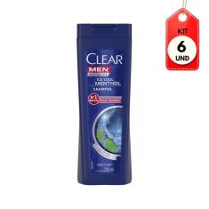 Kit C/06 Clear Menthol Shampoo Masculino 200ml