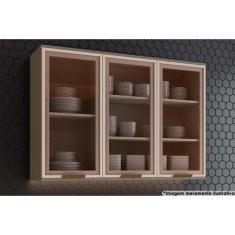 Armário de Cozinha Modulado Connect c/ 3 Portas de Vidro Duna - Henn