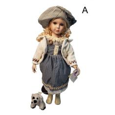 Boneca Porcelana Camponesa Francesa 60cm Cachos Lindos