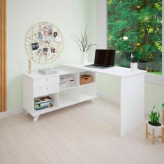 Escrivaninha Artany Gold com 2 Gavetas e 5 Nichos