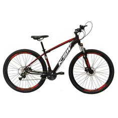  Bicicleta Aro 29 Ksw Xlt 27v Freio Hidráulico K7 Garfo com Trava - Preto\Vermelho\Branco