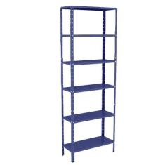 Estante Aço 6 Prateleiras Livros Cozinha Quarto EAF013 Azul - Elite Aç