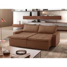 Sofa Cama e Reclinavel Imperatriz 2,20m 04 Lugares Txr, Cobre