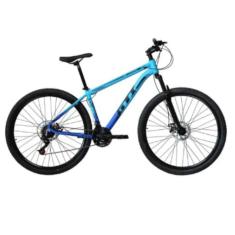 Bicicleta Aro 29 Mtb Gti Roma 24 Veloc Index Quadro Alumínio Freio a Disco Suspensão Dianteira 80mm-Unissex