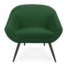 Poltrona Giovana Suede Verde de Ferro - DROSSI
