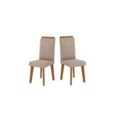 Kit com 2 Cadeiras Diamante Pena Caramelo - RV Móveis