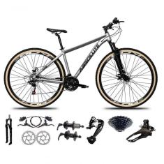 Bicicleta Aro 29 Absolute Nero 5 Freio Hidráulico K7 27v Garfo Com Trava Pneu Com Faixa - Cinza Tam.17