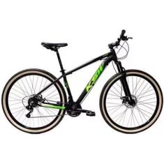 Bicicleta Aro 29 Ksw 21 Marchas Alumínio Cambio Shimano Preto Fos -ad Verde E Verde