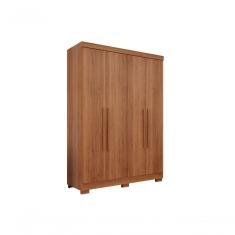 Guarda Roupa Solteiro Recife 4 Portas 2 Gavetas MDP Cinamomo Sallêto Móveis